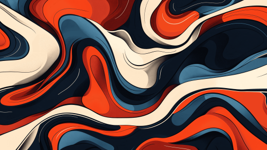 abstract-orange-blue-cream-waves-5824×3264-wallpaper