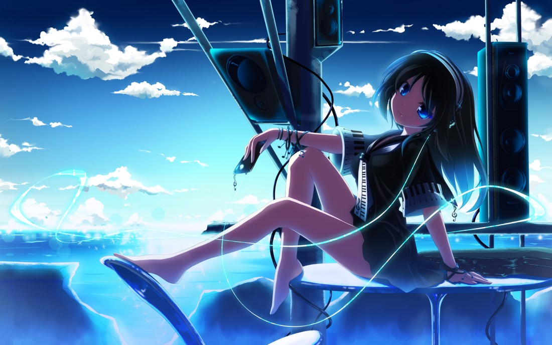 anime-girl-sky-music-blue-wallpaper-1920×1200