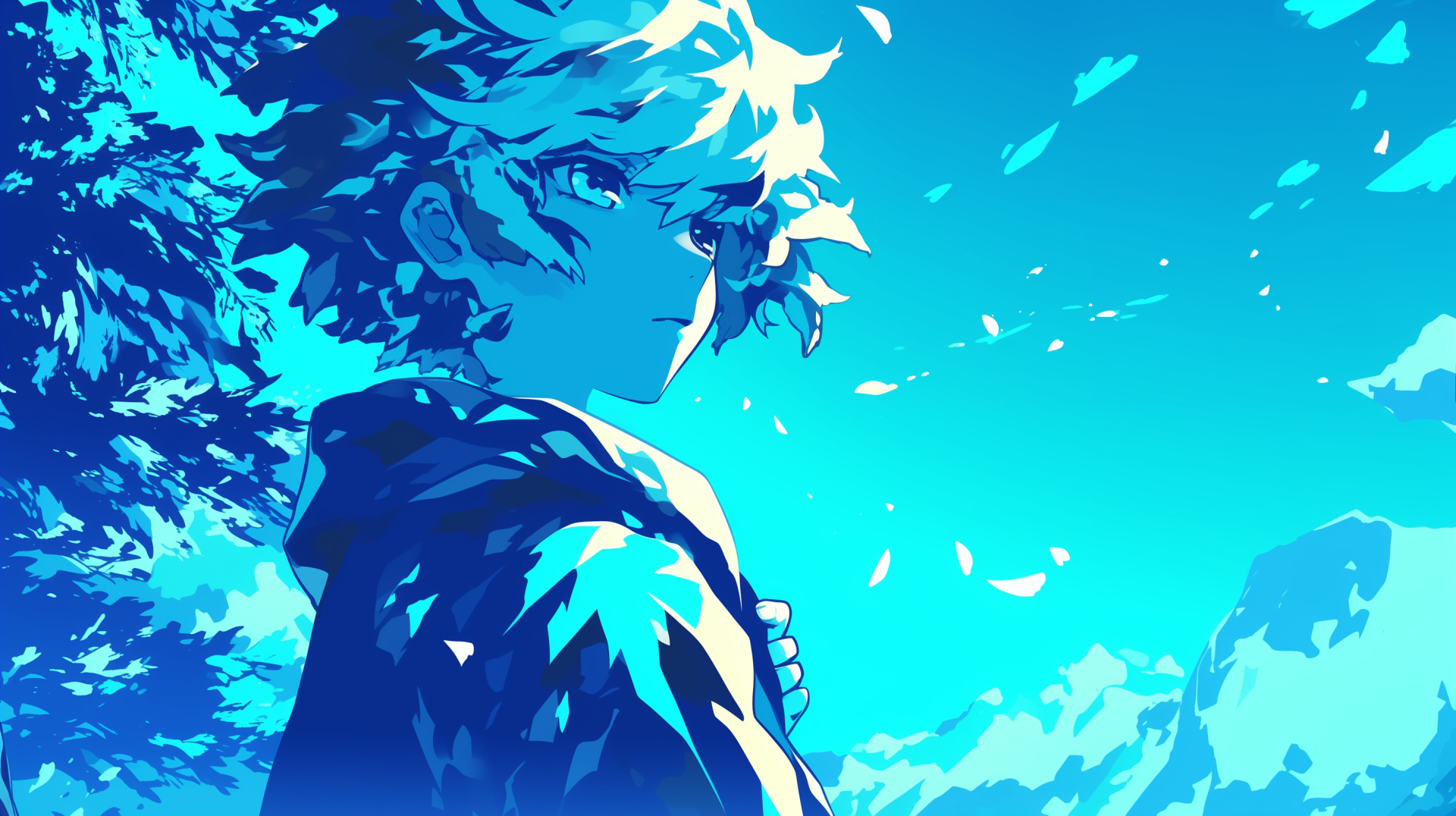 Blue Anime Character Wallpaper – free HD wallpaper