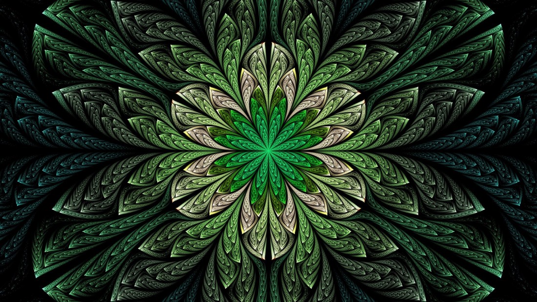 fractal-green-white-art-pattern-abstract-wallpaper-1920×1080