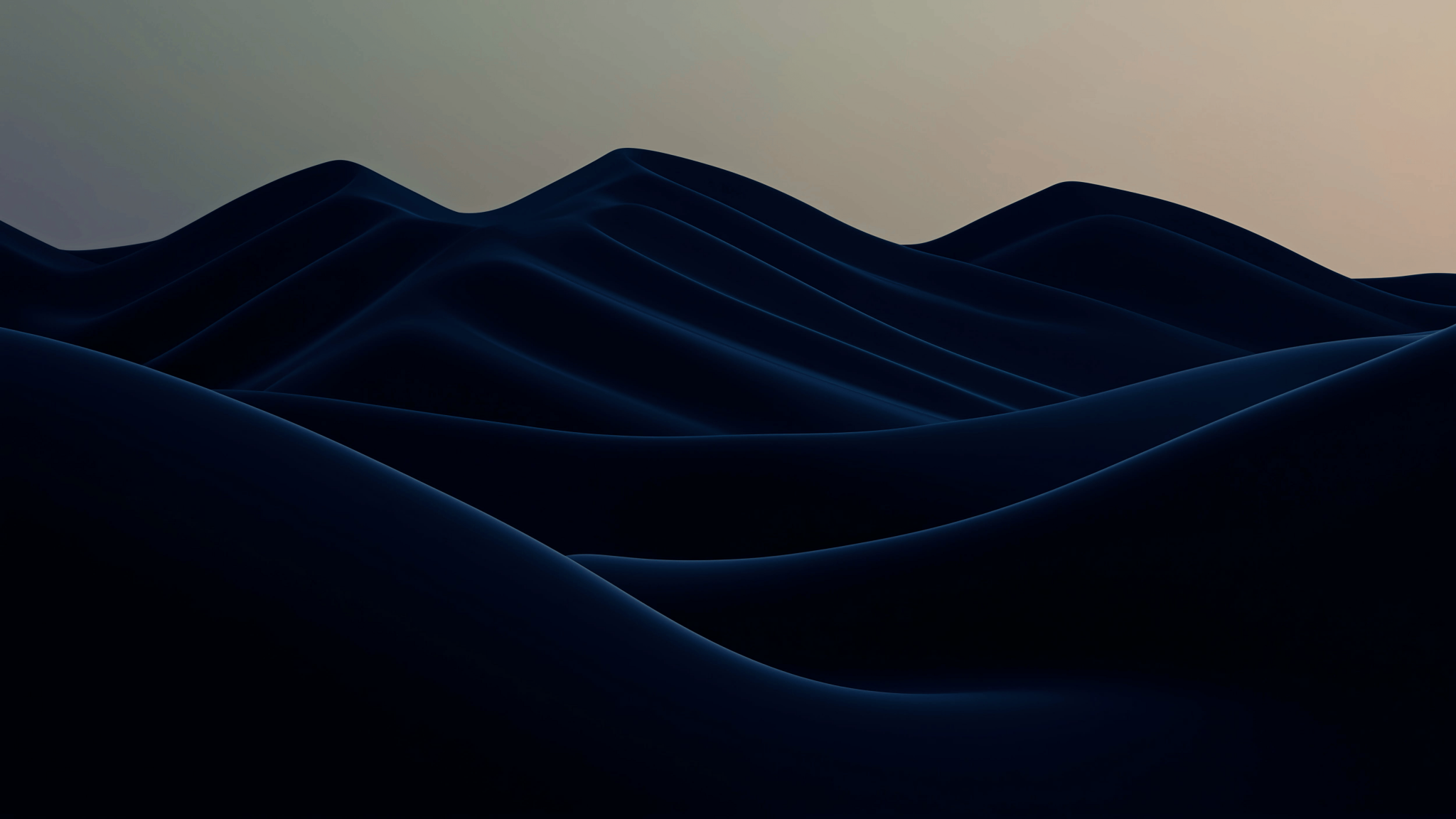 Midnight Dune Waves Minimal Wallpaper