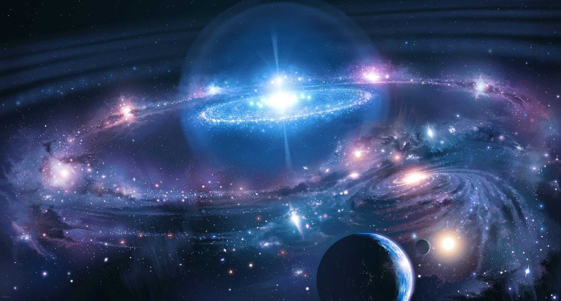 Cosmic Galaxy Swirl Space Wallpaper – free HD wallpaper