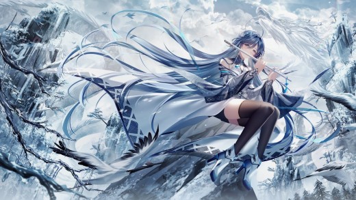 fantasy-anime-girl-ice-winter-scene-wallpaper-1920×1080