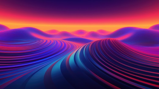 neon-abstract-wave-landscape-gradient-wallpaper-3840×2160