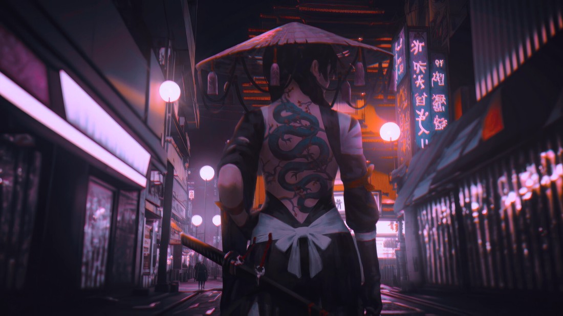 cyberpunk-samurai-alley-anime-wallpaper-1920×1080