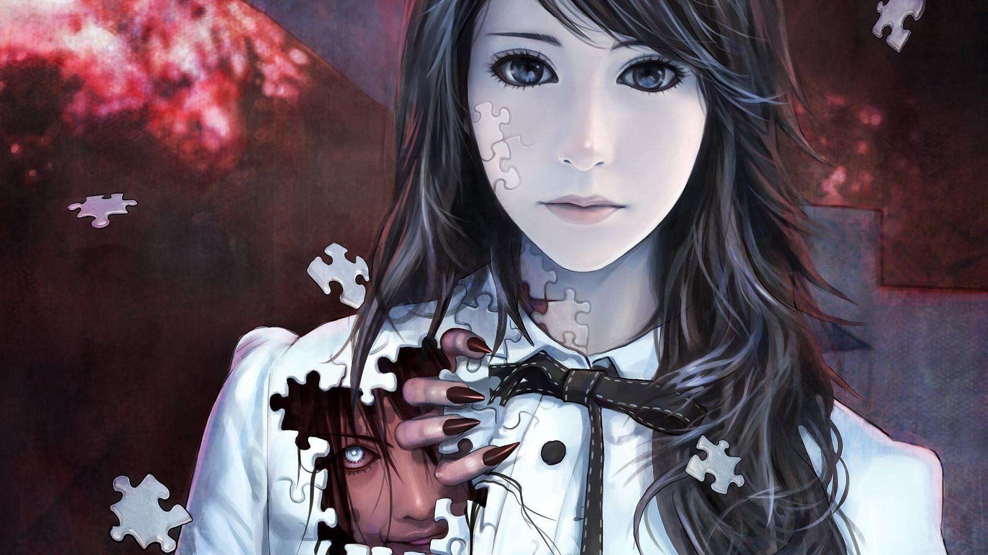 Dark Puzzle Anime Portrait Wallpaper
