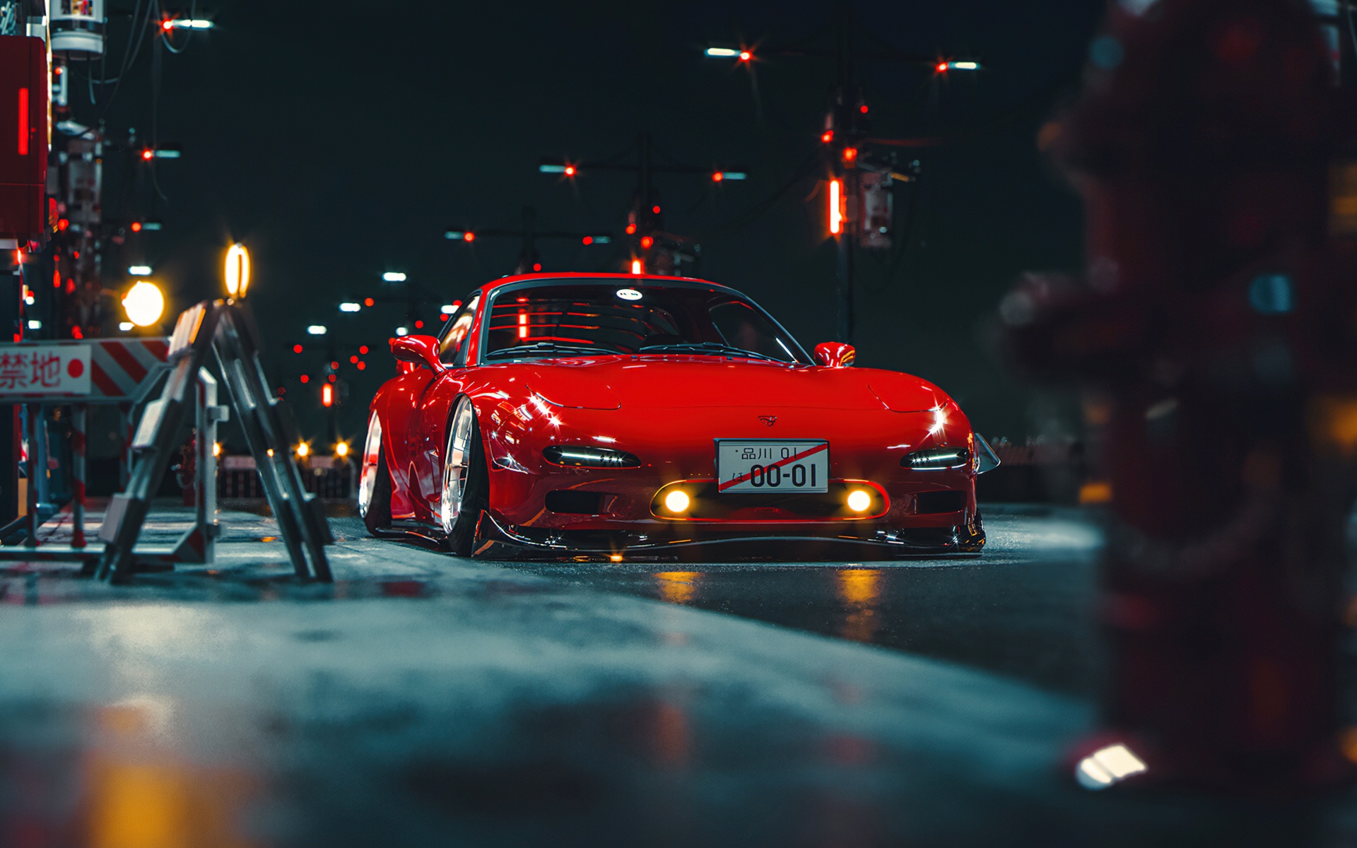 Mazda RX-7 Tokyo Street Wallpaper