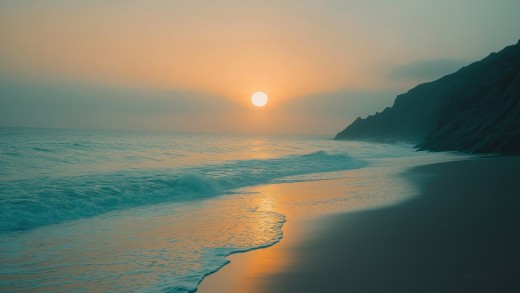 sunset-beach-waves-golden-horizon-wallpaper-3840×2160