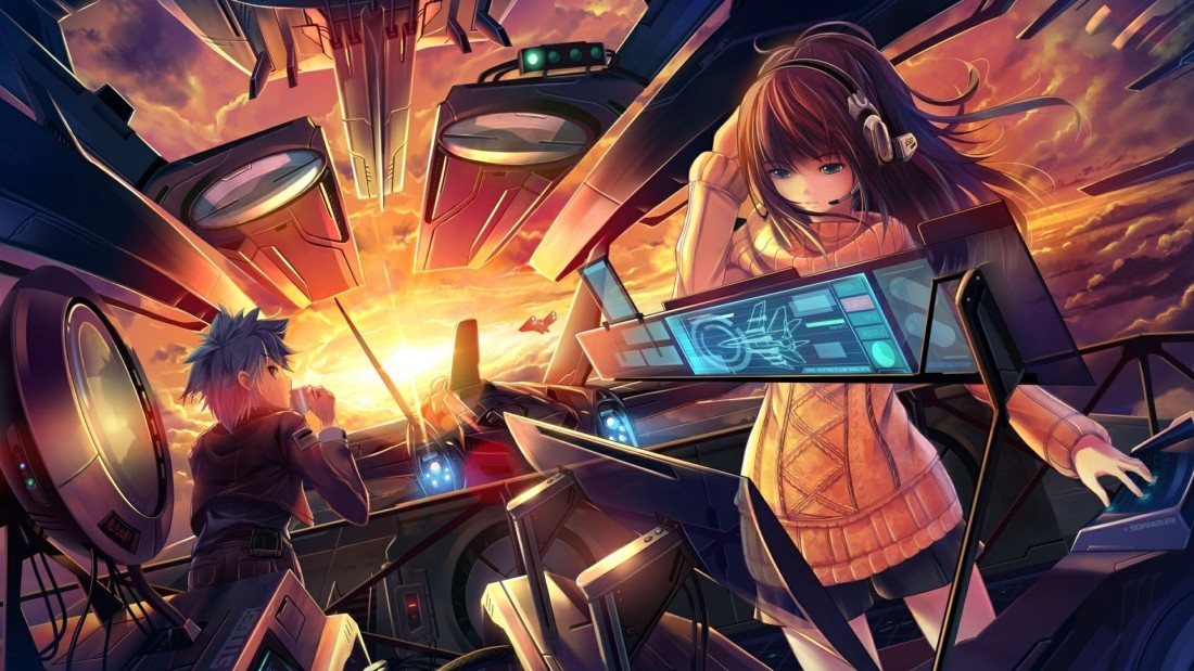 anime-sci-fi-command-center-wallpaper-futuristic-sunset-7680×4320