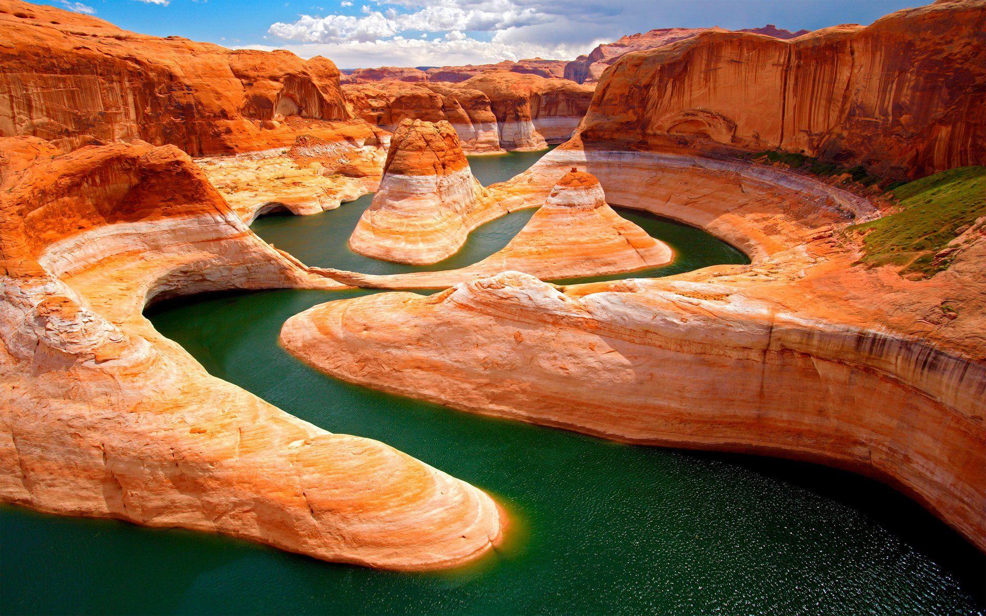 Desert Canyon River Bend Wallpaper