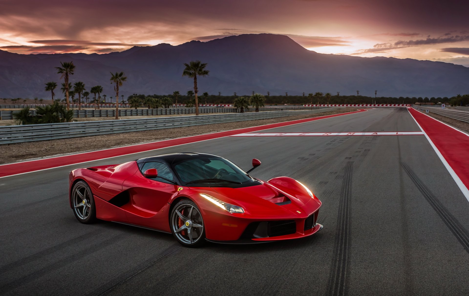 Ferrari Track Sunset Wallpaper