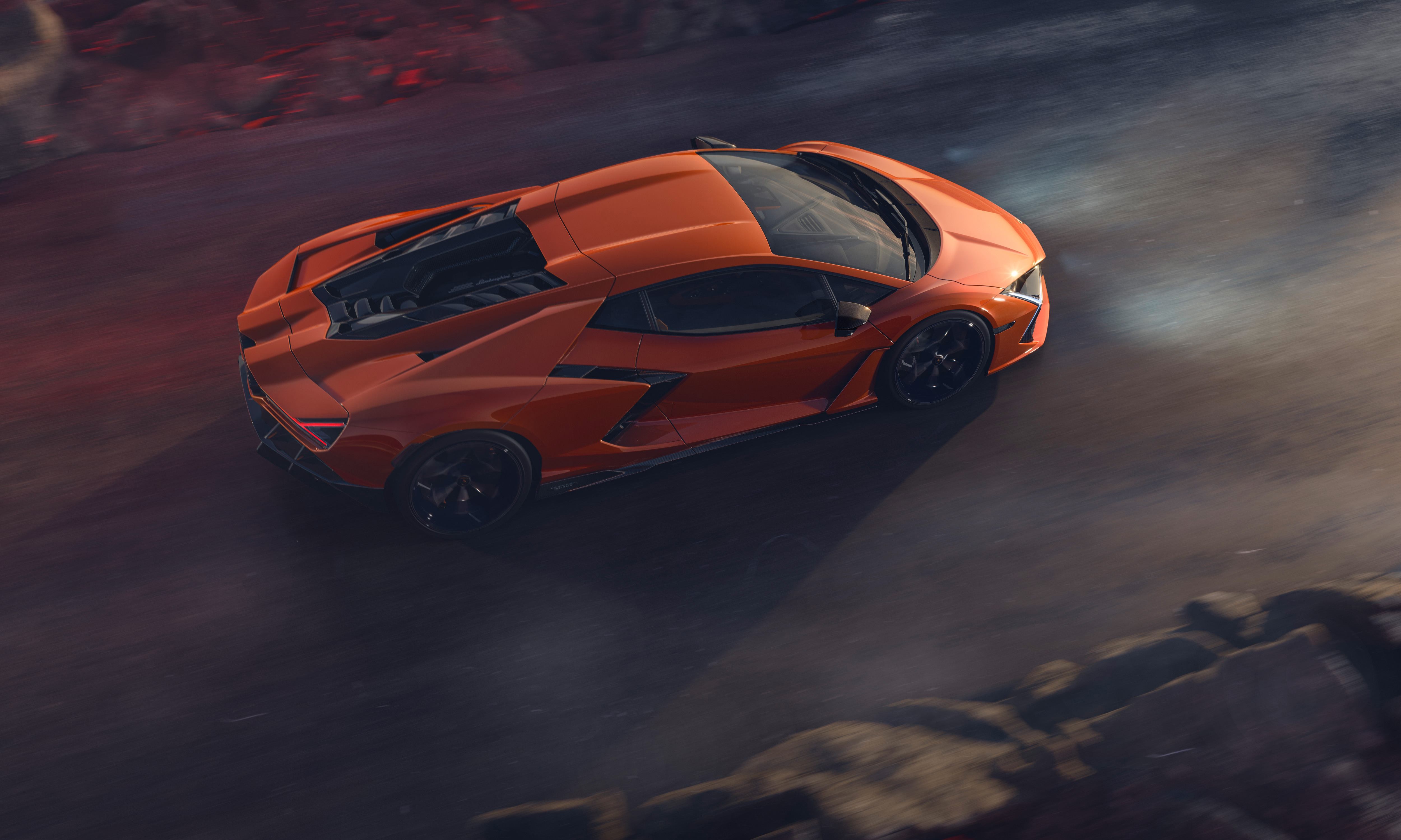 Lamborghini Revuelto Aerial Motion Wallpaper – free HD wallpaper