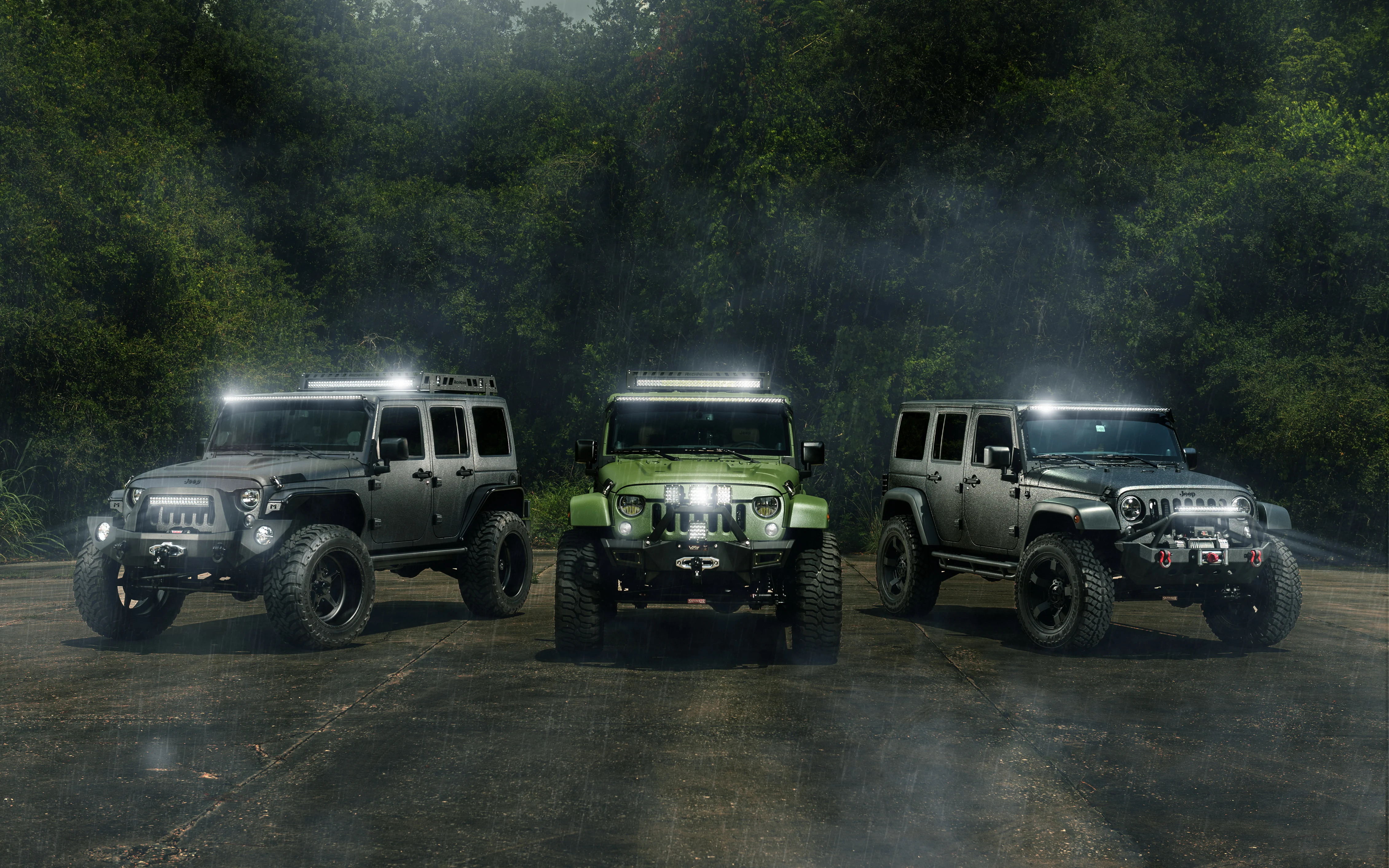 Lifted Jeep Wrangler Off-Road Fleet Wallpaper – free HD wallpaper