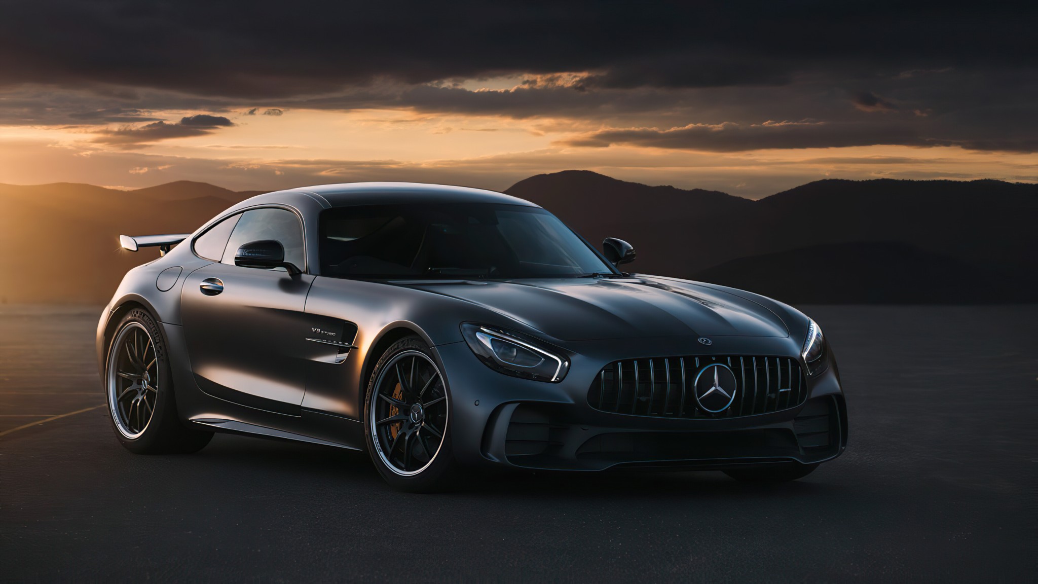 Mercedes AMG GT Sunset Performance Wallpaper