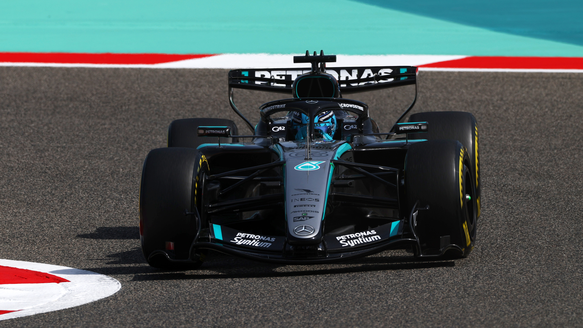 Mercedes F1 Race Car Track Wallpaper