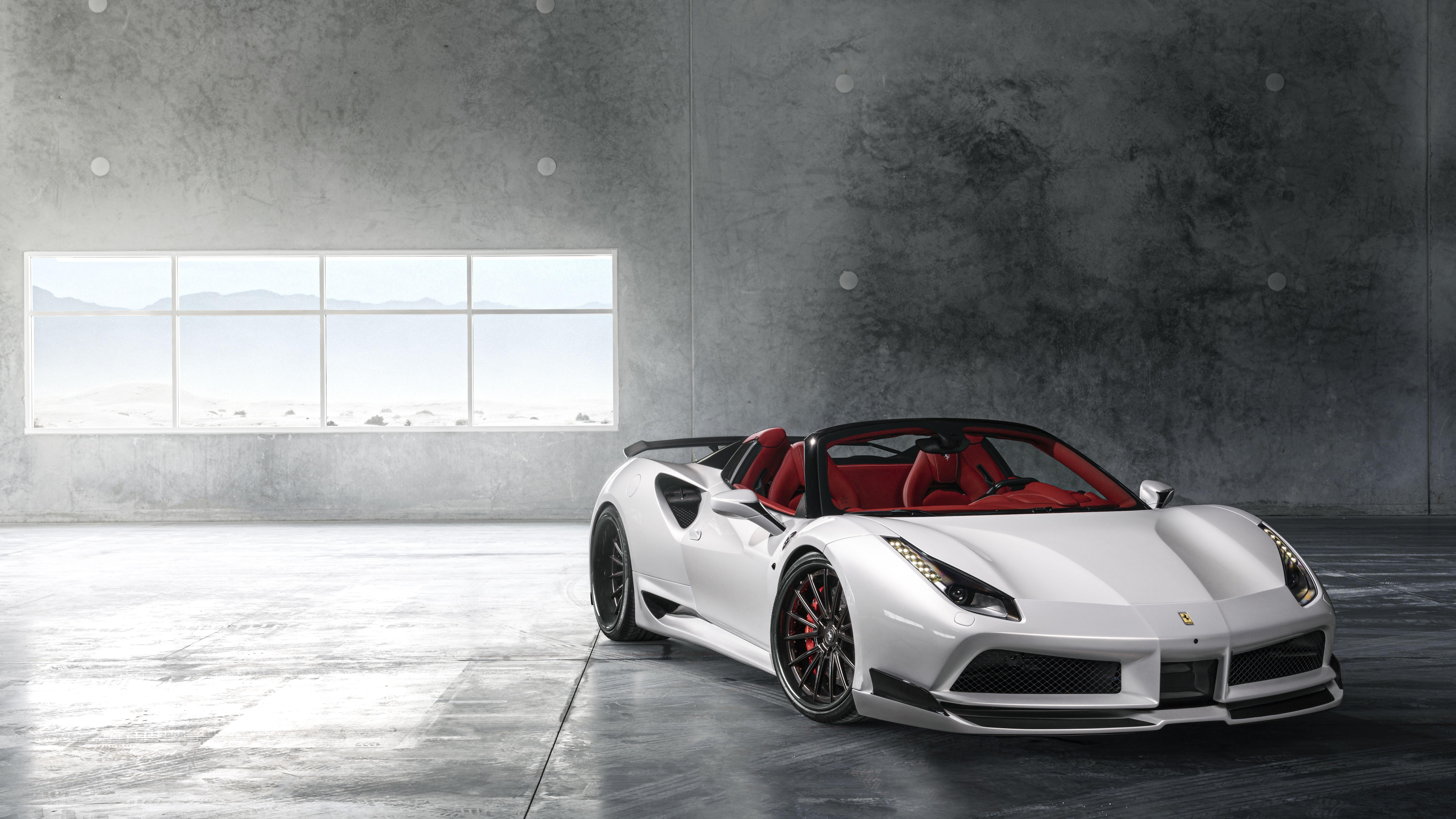 White Ferrari Convertible Studio Wallpaper – free HD wallpaper