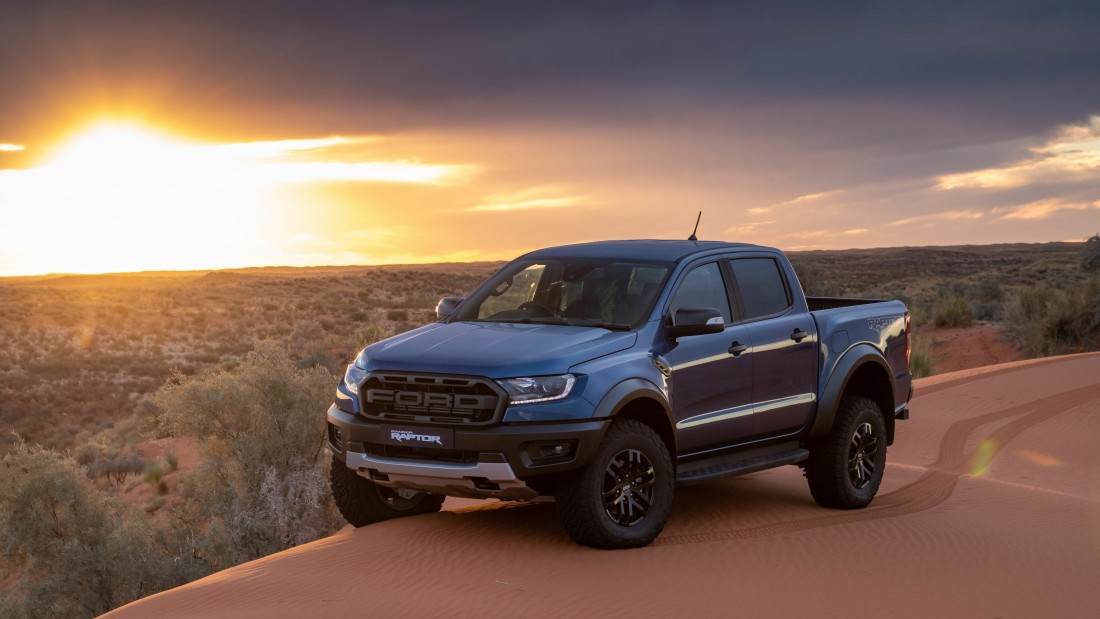 blue-ford-ranger-raptor-sunset-wallpaper-3840×2160