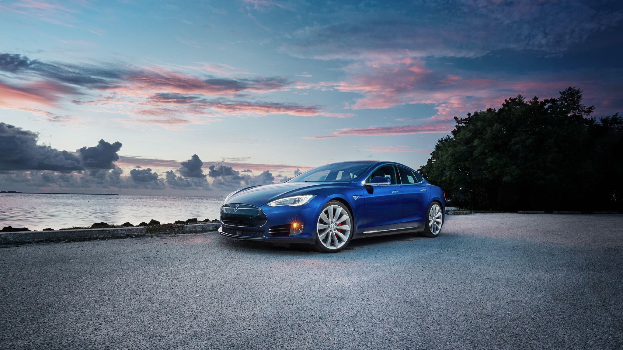 Blue Tesla Model S Wallpaper – free HD wallpaper