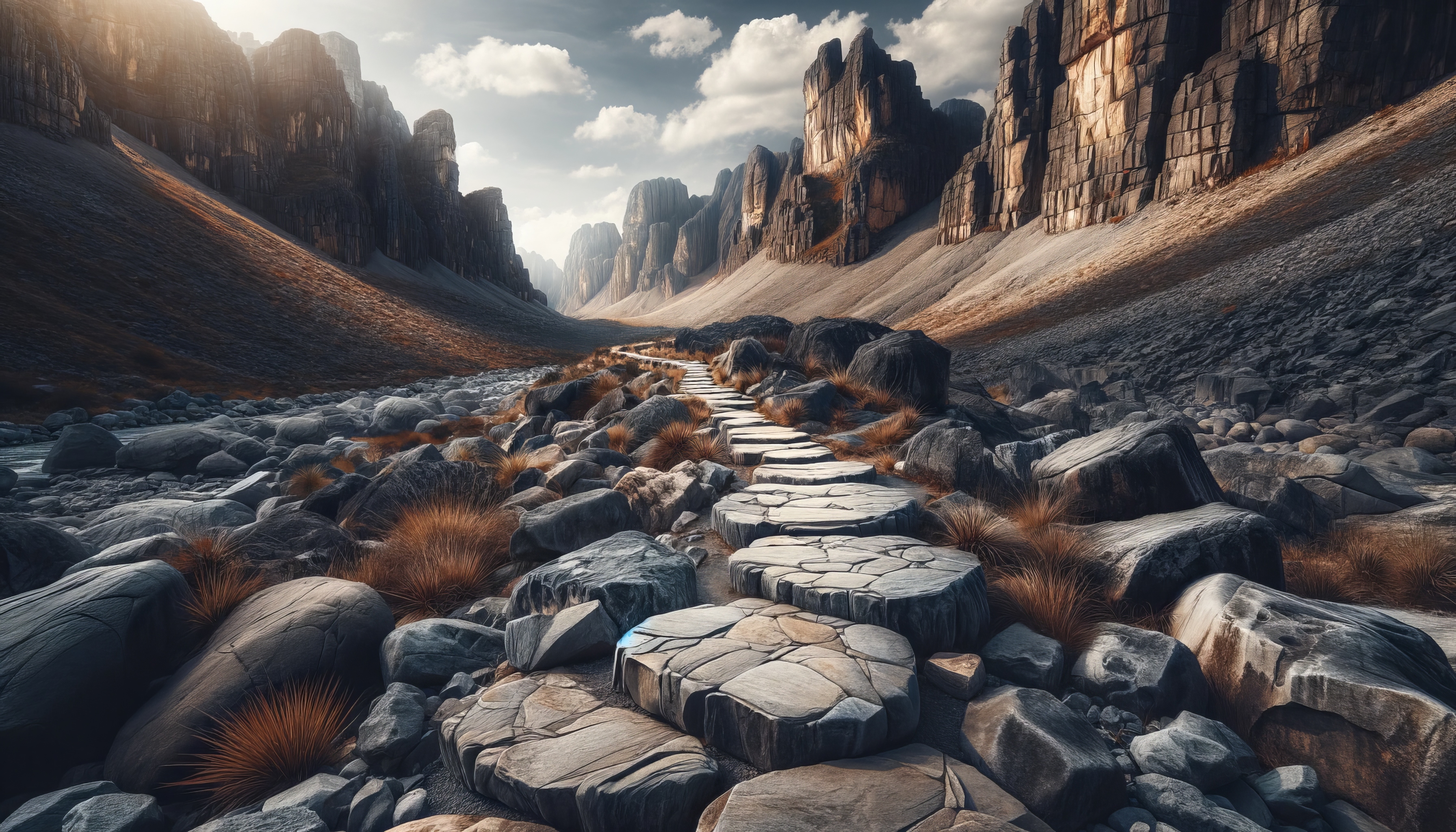 Majestic Mountain Hiking Trail Wallpaper – free HD wallpaper