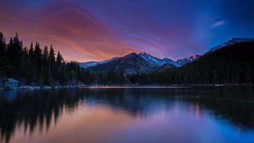 Alpine Lake Sunset Wallpaper