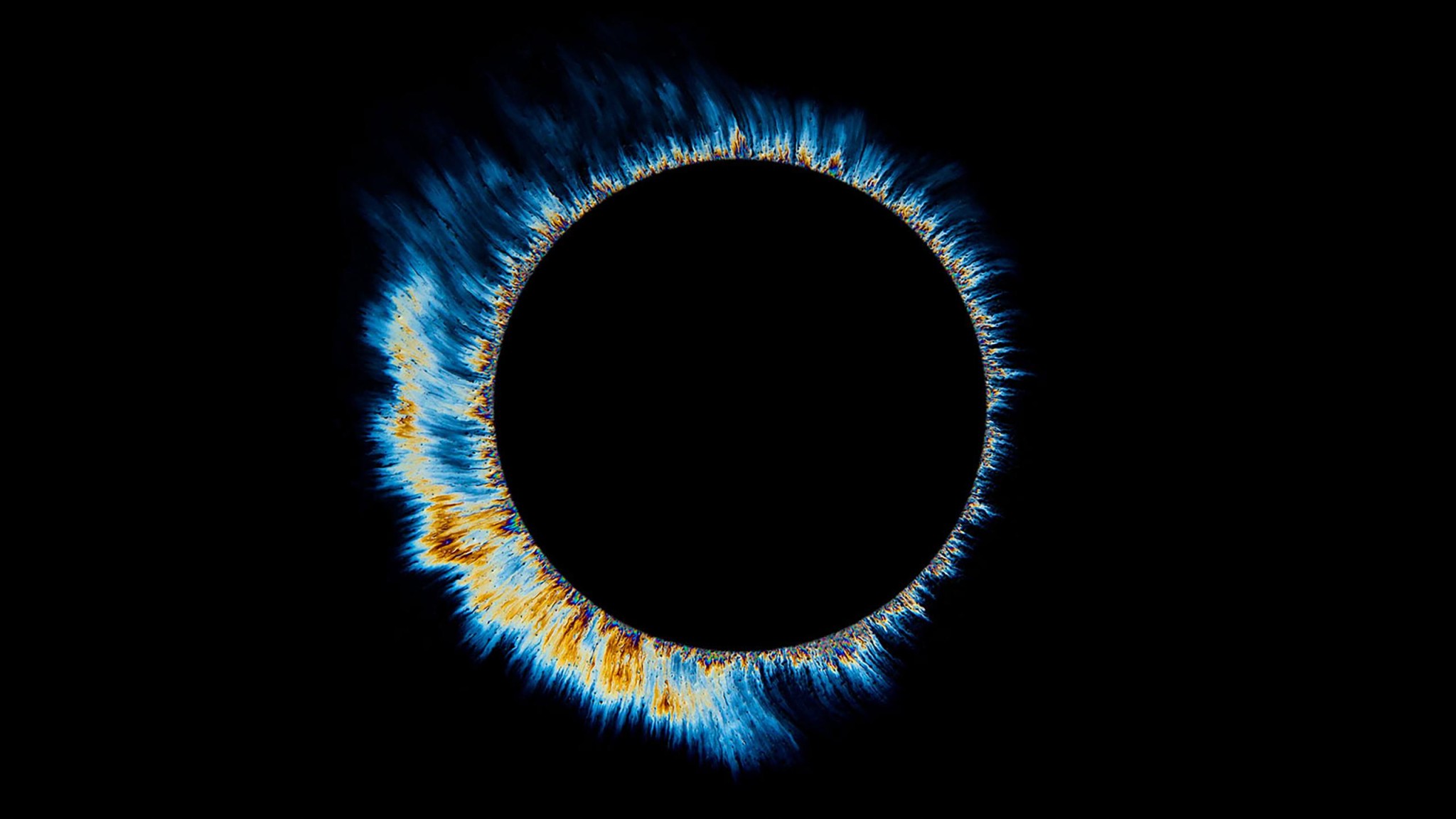 Blue Eclipse AMOLED Wallpaper – free HD wallpaper