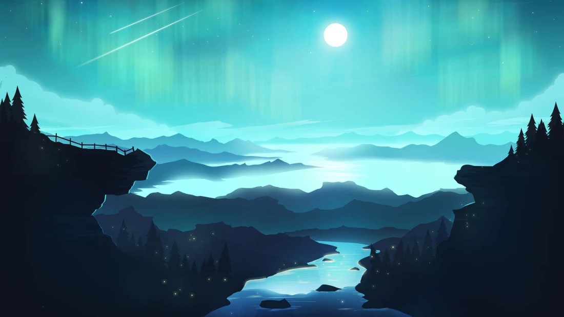 aurora-mountain-landscape-wallpaper-1920×1080