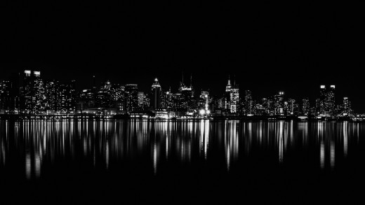 Black and White New York Skyline Wallpaper