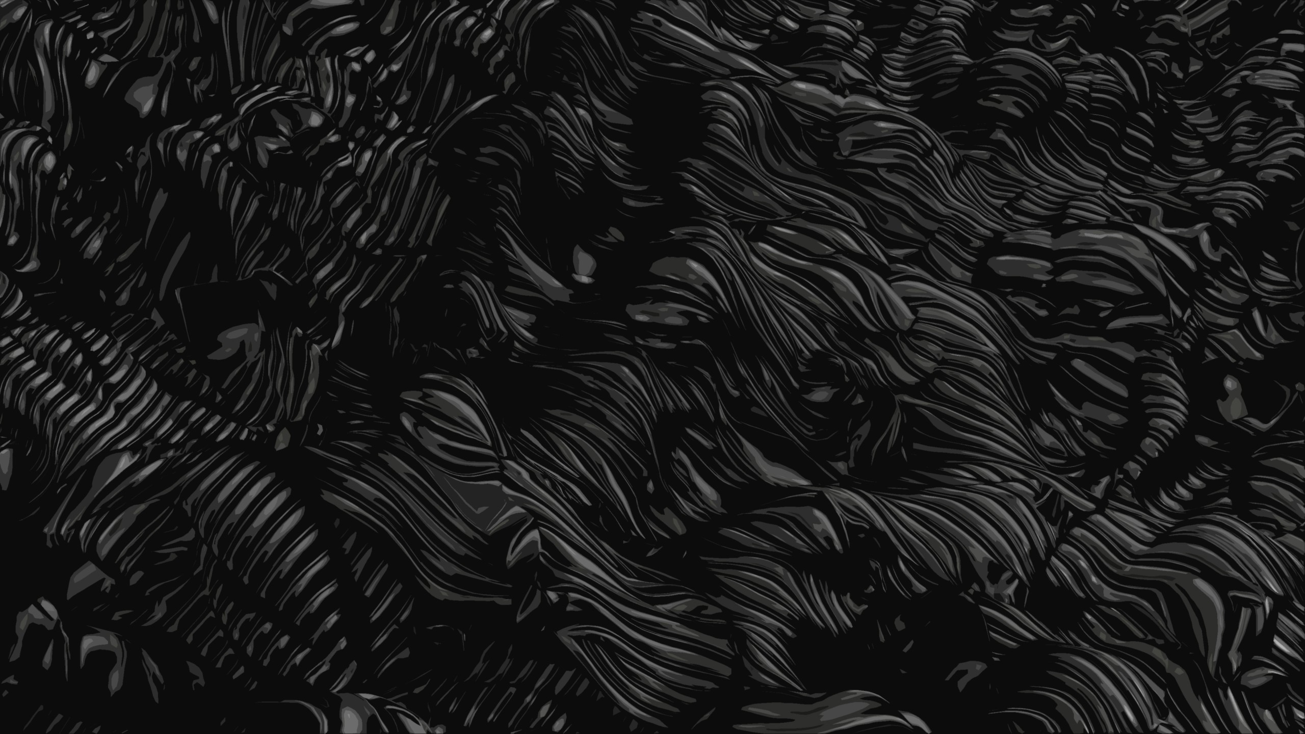 Black Leaf Pattern Wallpaper – free HD wallpaper
