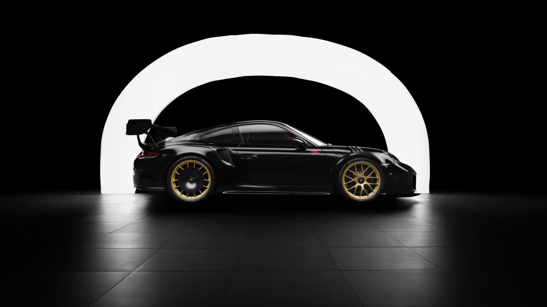 Black Porsche 911 GT3 RS Side Profile Wallpaper – free HD wallpaper