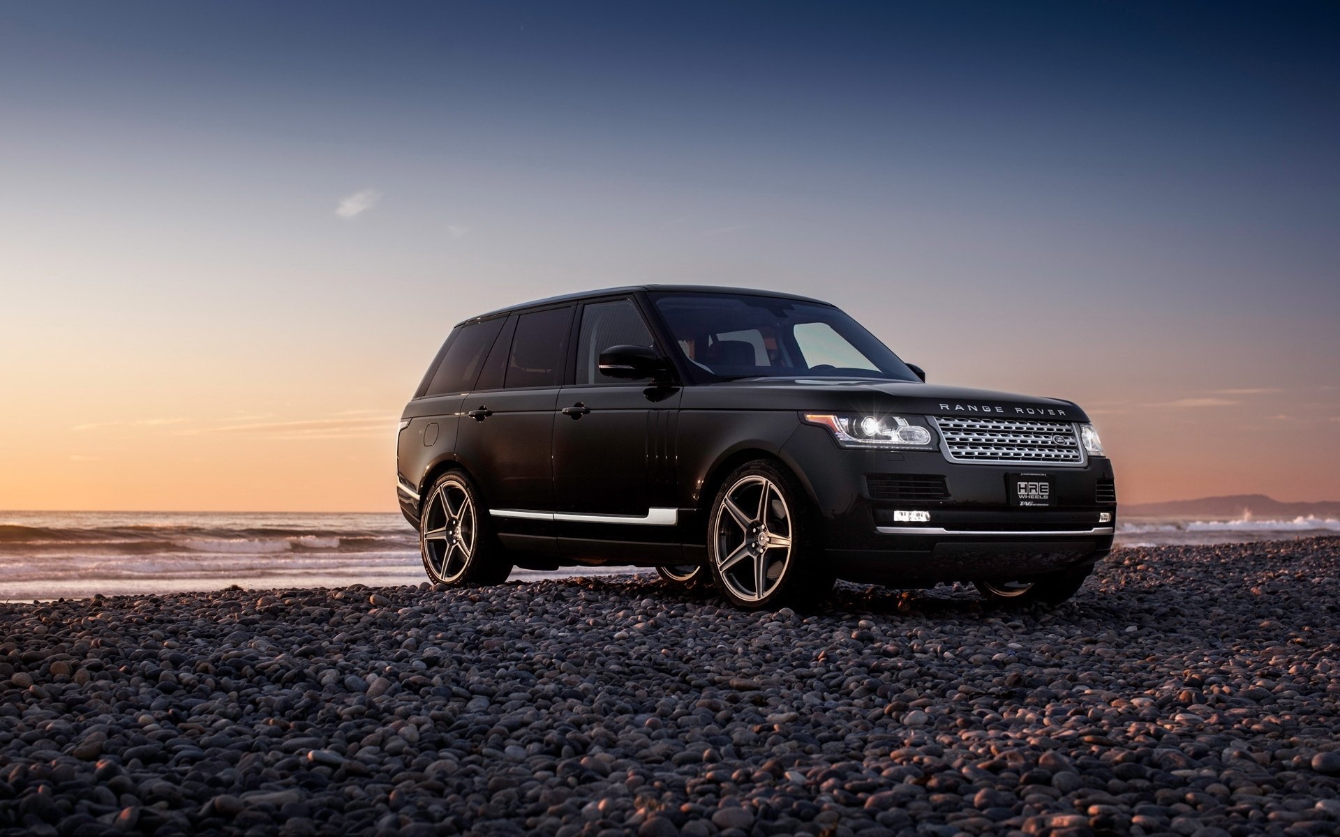 Black Range Rover Beach Sunset Wallpaper – free HD wallpaper