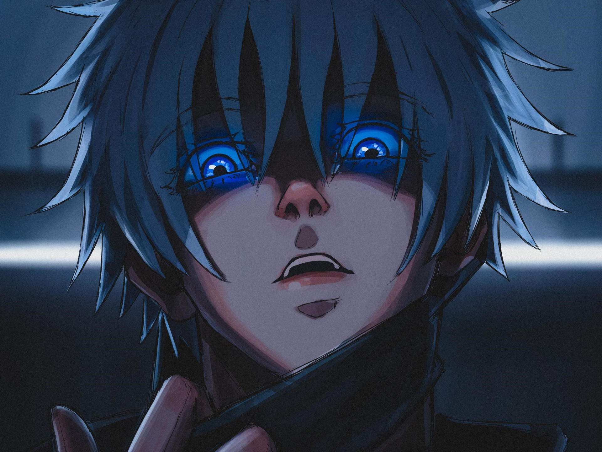 Blue Eyes Anime Portrait Wallpaper – free HD wallpaper