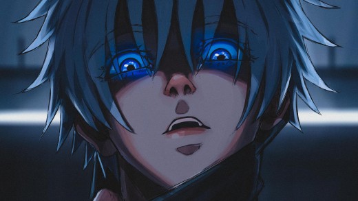Blue Eyes Anime Portrait Wallpaper