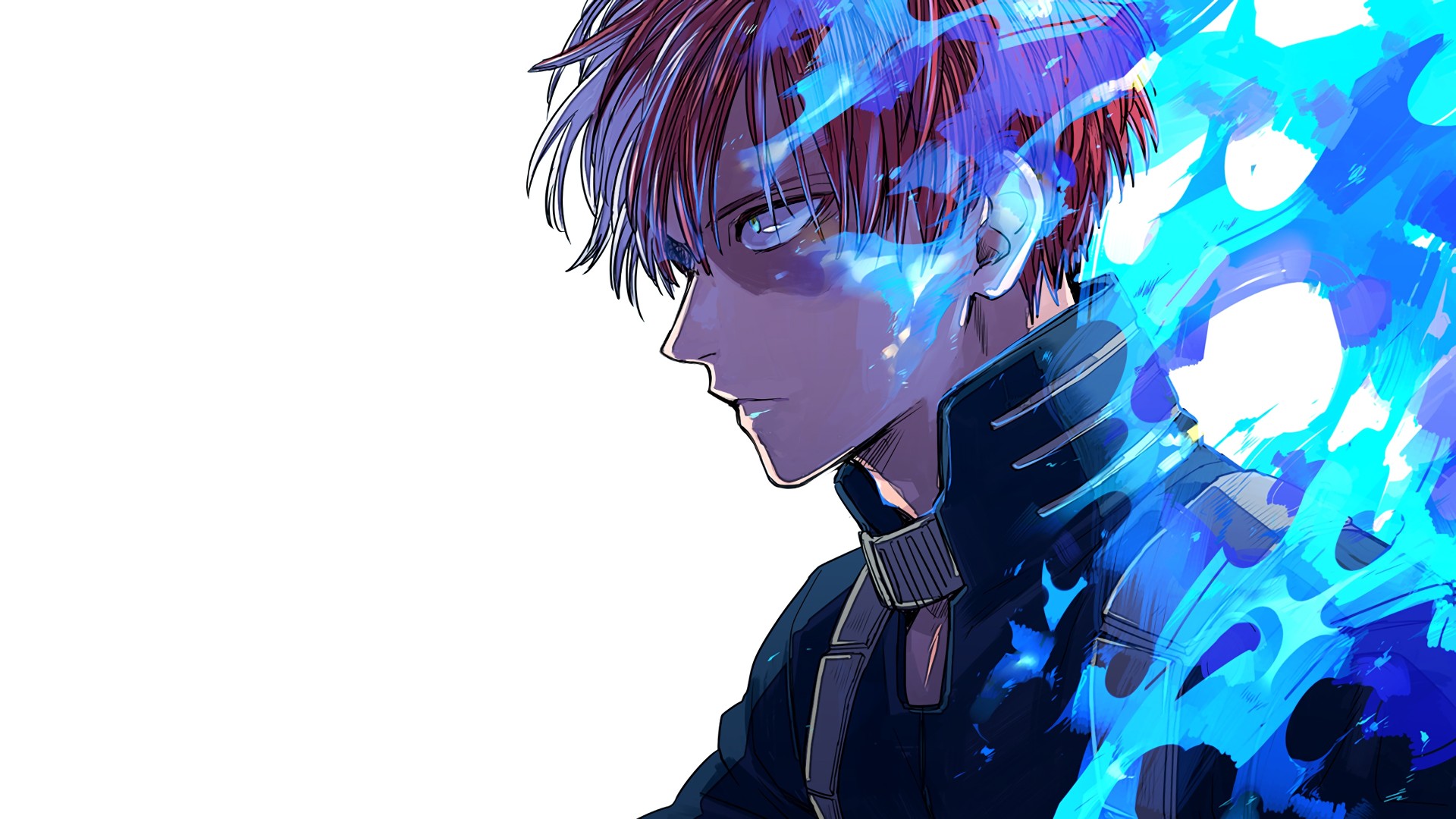 Blue Flame Anime Boy 4K Wallpaper – free HD wallpaper