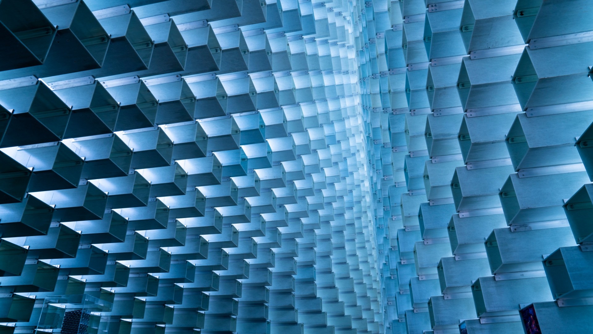 Blue Geometric Pavilion Wallpaper – free HD wallpaper