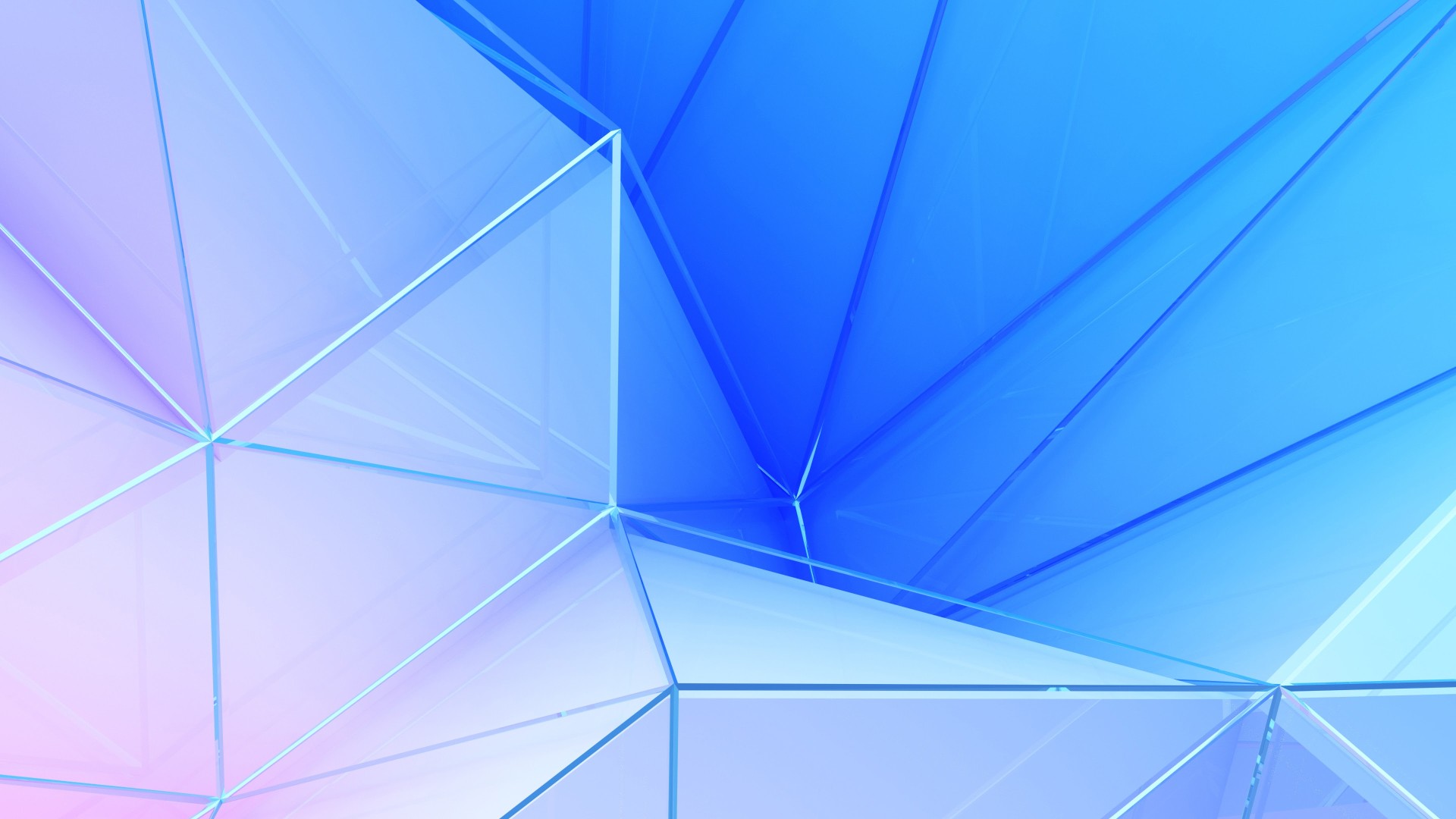 Blue Glass Geometry Wallpaper – free HD wallpaper