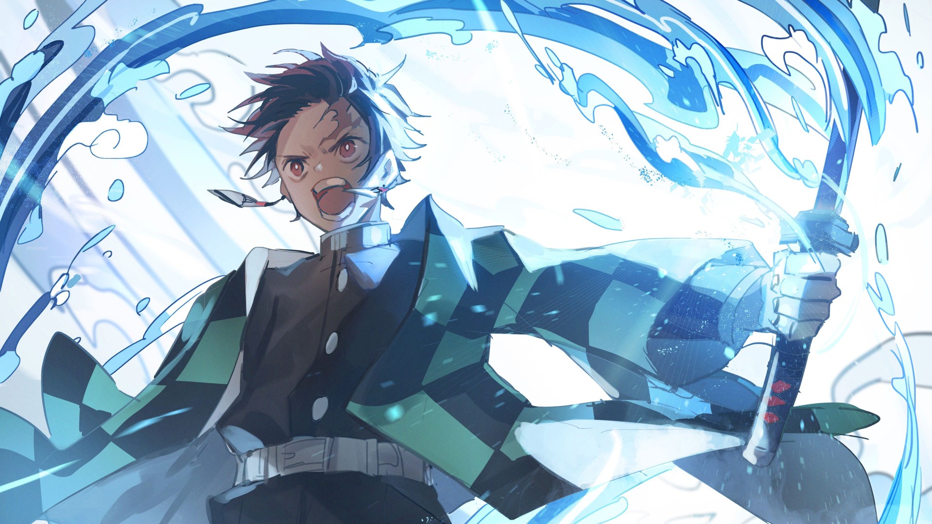 Blue Water Anime Sword 4K Wallpaper – free HD wallpaper