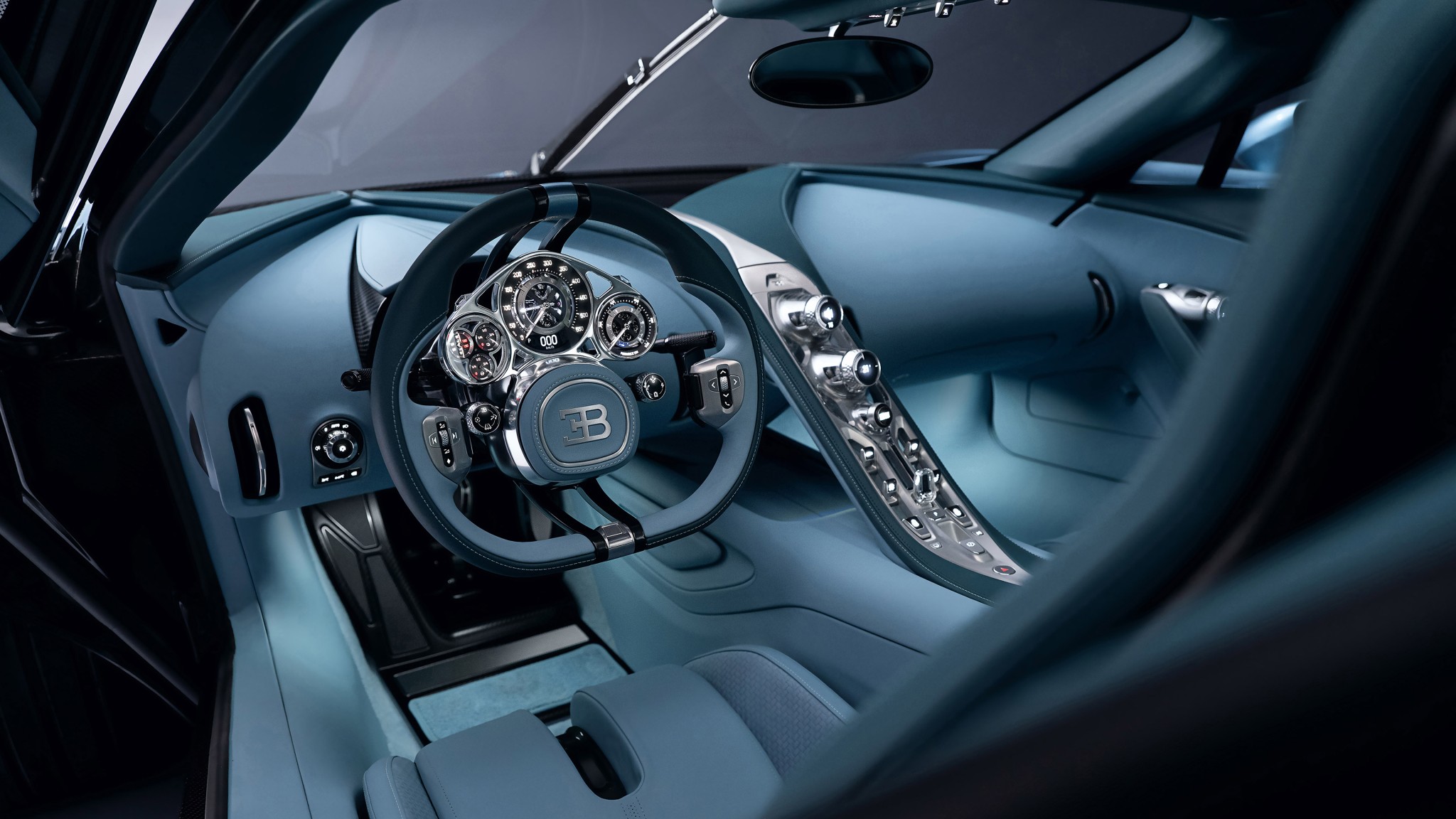 Bugatti Interior Luxury Cockpit 4K Wallpaper