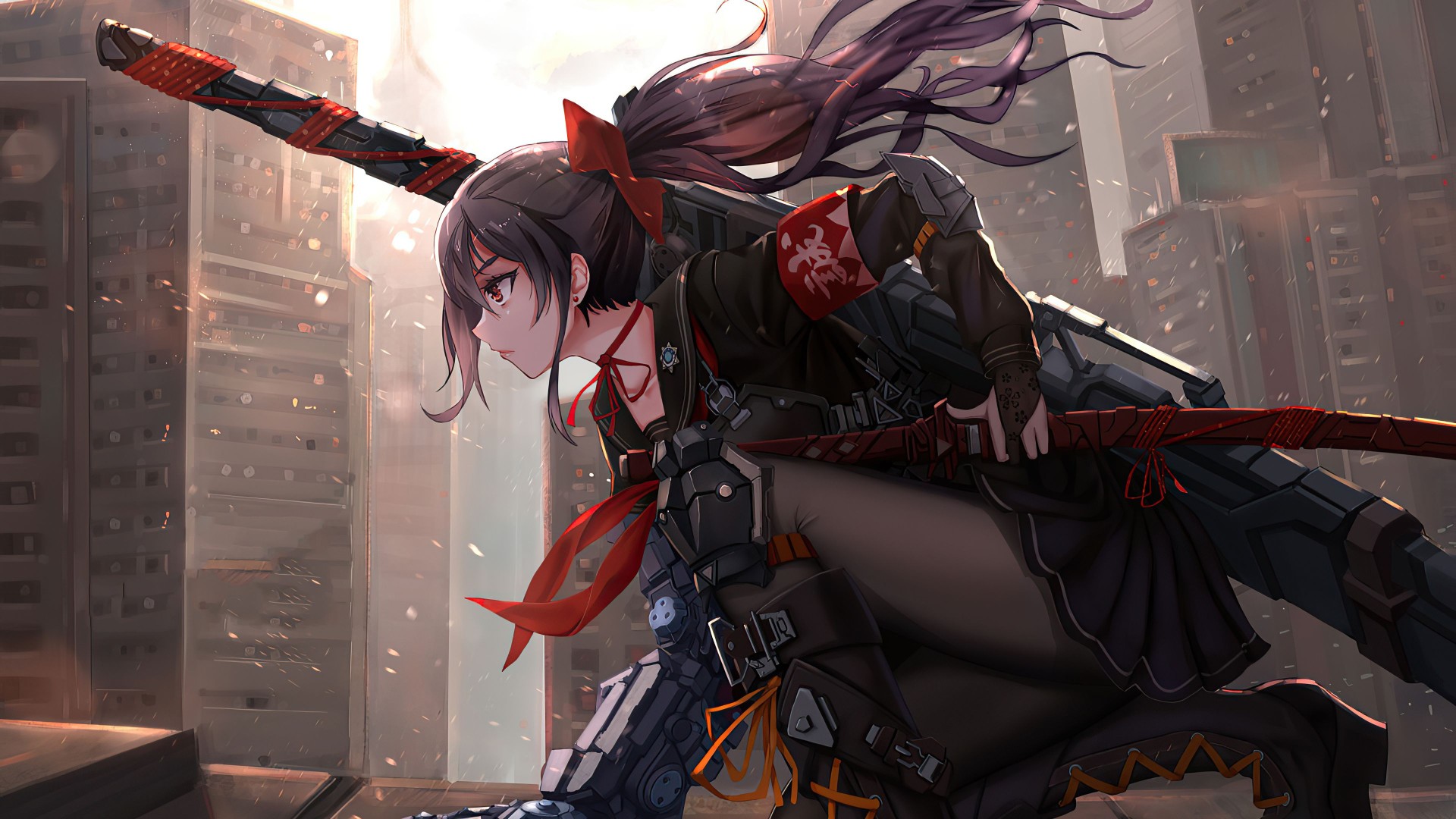 Cyberpunk Anime Samurai Wallpaper – free HD wallpaper