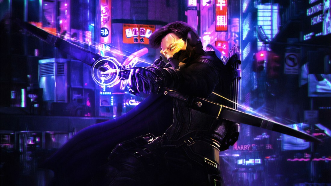 cyberpunk-archer-neon-4k-gaming-wallpaper-3840×2160