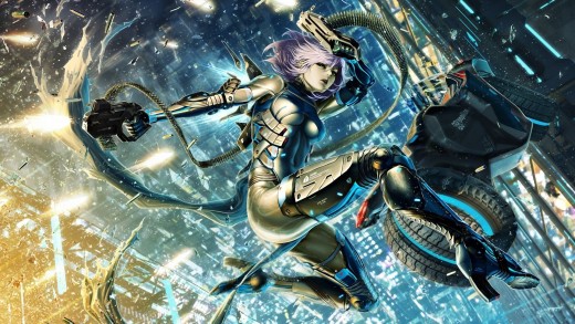 Cyberpunk Cyborg Biker Wallpaper