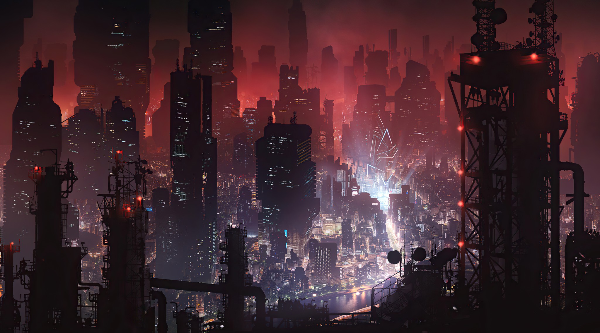 Cyberpunk Dystopian City 4K Wallpaper