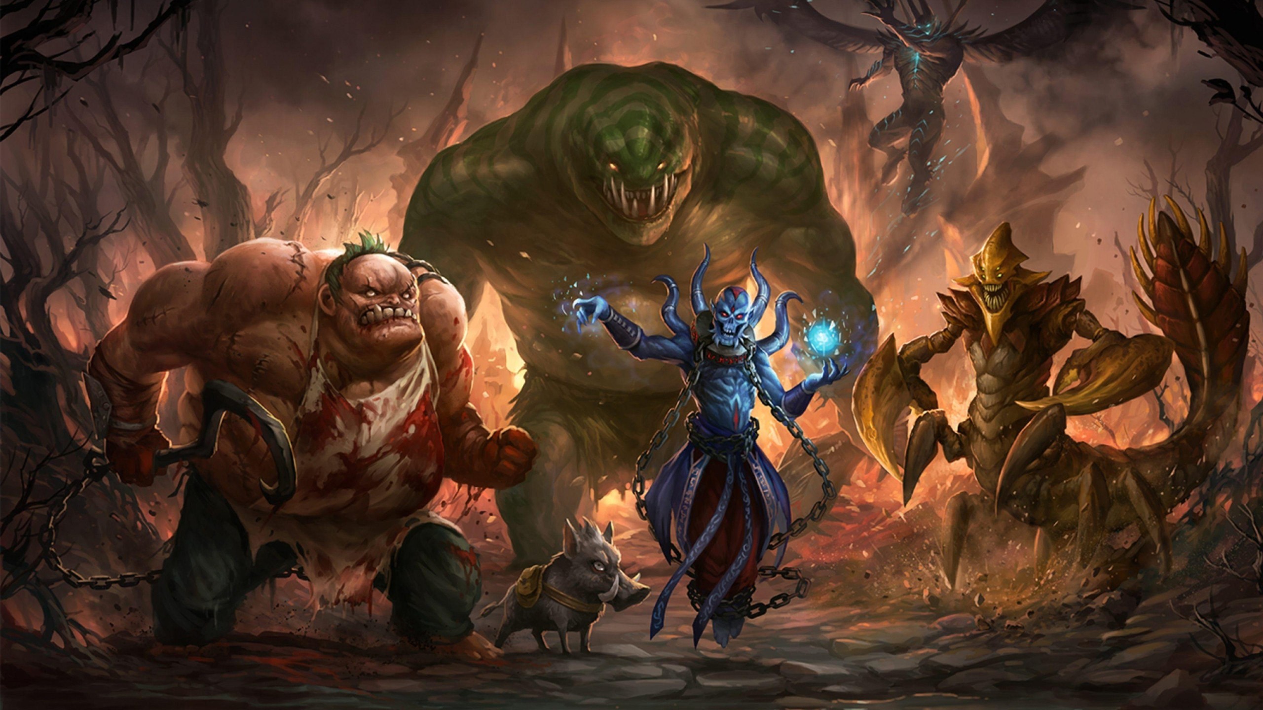 Dota 2 Monster Lineup 5K Wallpaper – free HD wallpaper