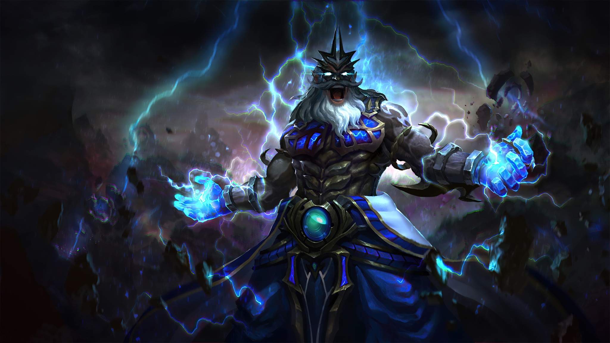 Dota 2 Zeus Lightning Storm 4K Wallpaper
