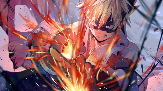 Explosive Bakugo Battle Wallpaper