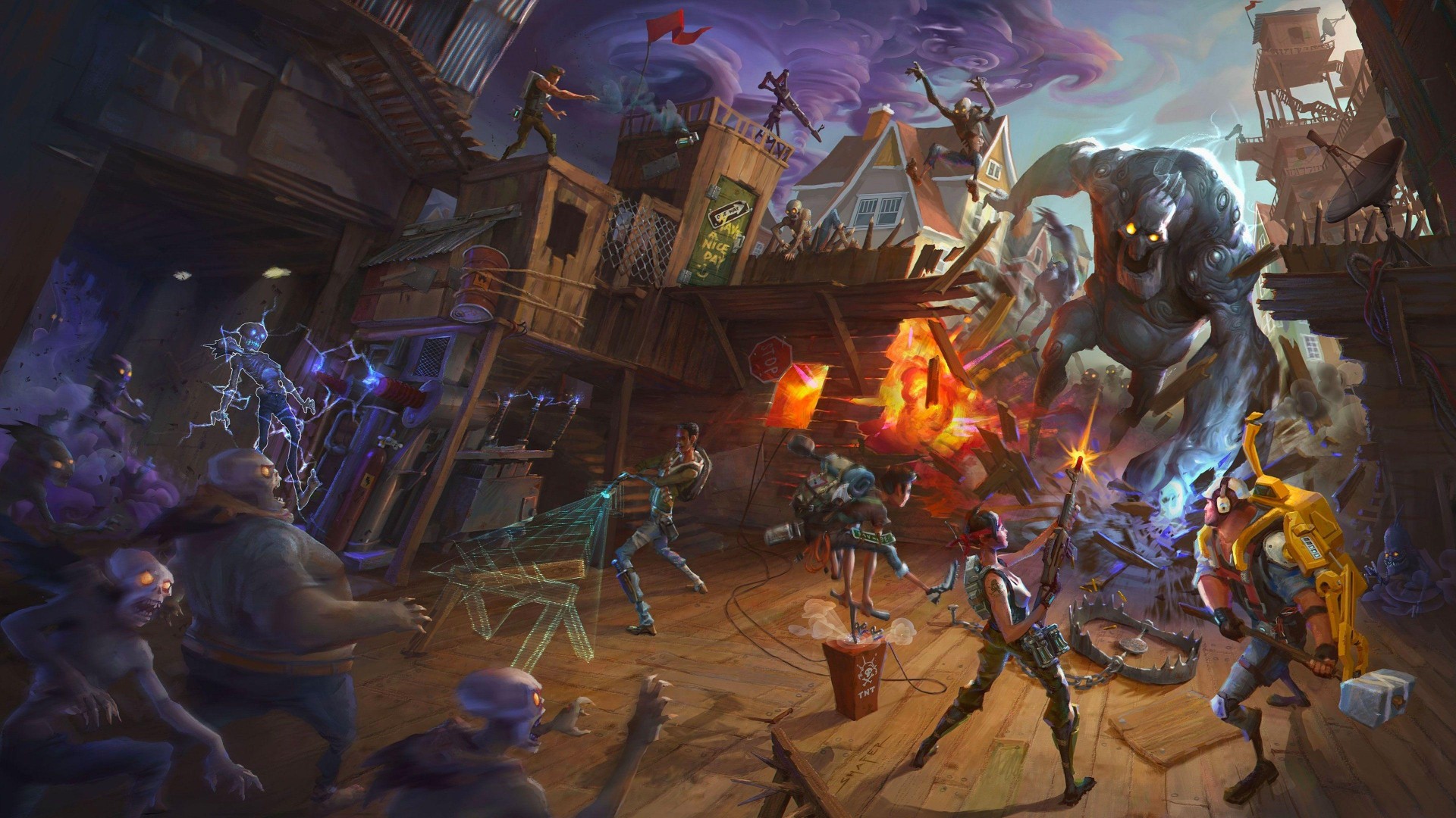 Fortnite Monster Siege Battle Wallpaper – free HD wallpaper