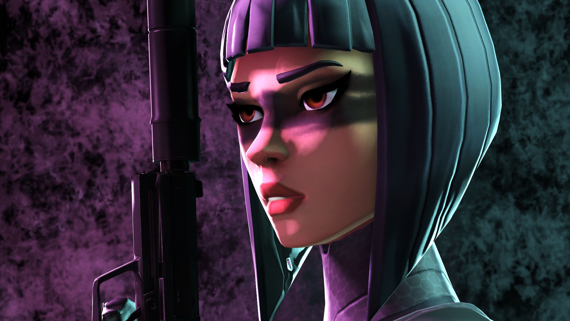 Fortnite Neon Assassin Character Wallpaper – free HD wallpaper