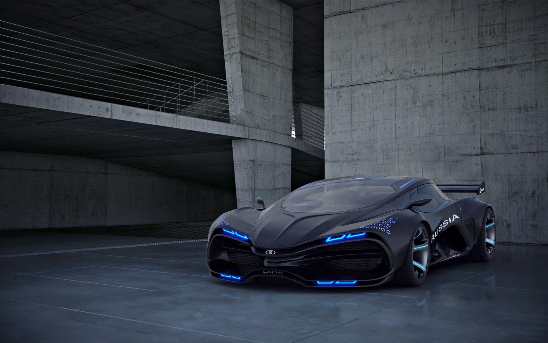 Futuristic Black Concept Car Wallpaper – free HD wallpaper