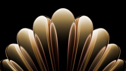 Gold Metallic Petal Wallpaper