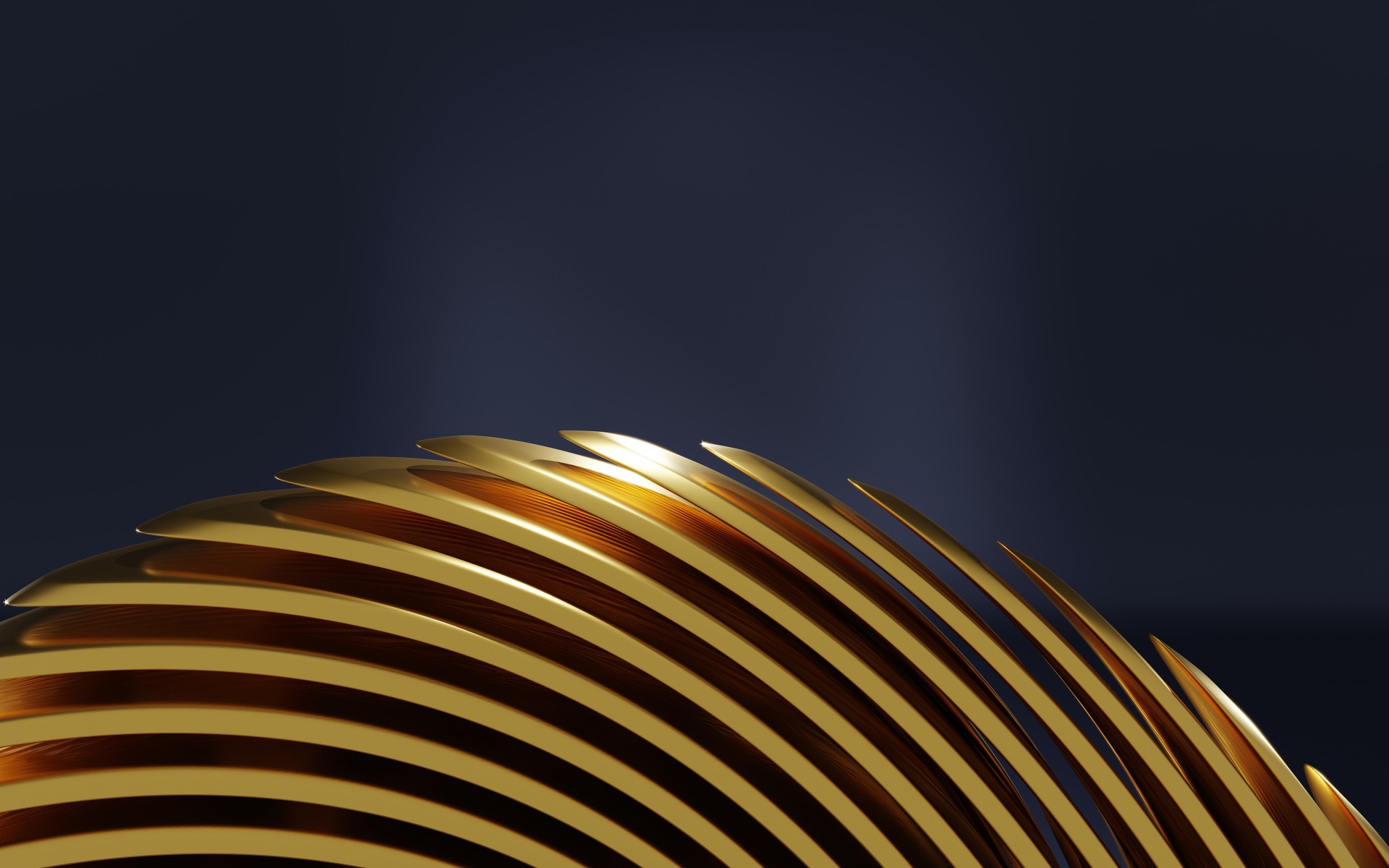 Gold Ribbed Abstract 5K Wallpaper – free HD wallpaper
