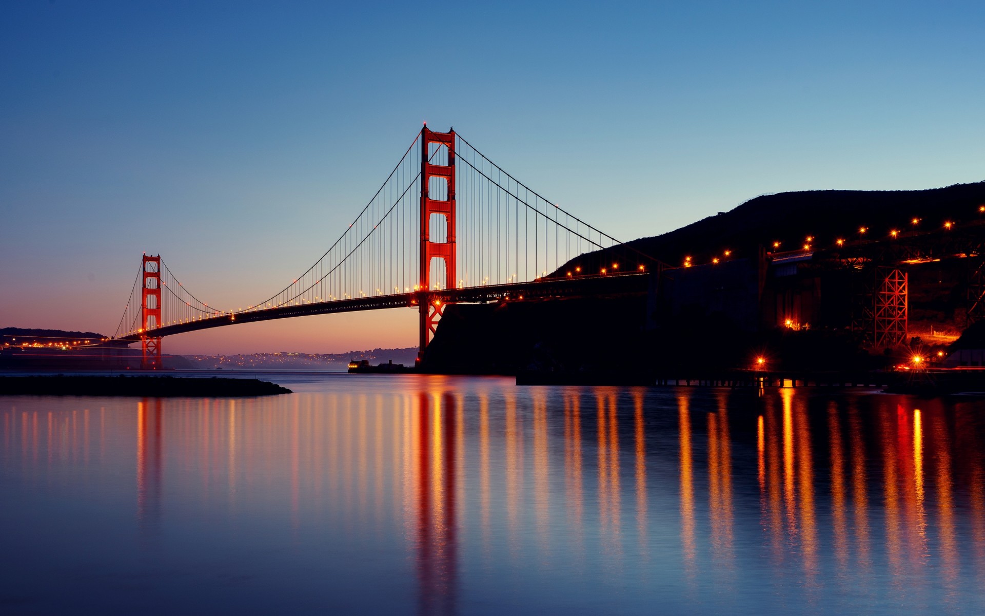 Golden Gate Bridge Blue Hour Wallpaper – free HD wallpaper